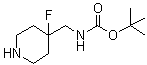 4-[(叔丁氧羰基氨基)甲基]-4-氟哌啶分子结构 (CAS 871022-62-7)