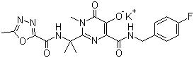 雷特格韦钾盐分子结构 (CAS 871038-72-1)