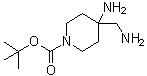 4-氨基-4-氨基甲基哌啶-1-羧酸叔丁酯分子结构 (CAS 871115-32-1)