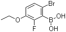 6-溴-3-乙氧基-2-氟苯硼酸分子结构 (CAS 871126-14-6)