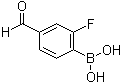 2-氟-4-甲酰基苯硼酸分子结构 (CAS 871126-22-6)