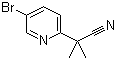 2-(5-溴吡啶-2-基)-2-甲基丙腈分子结构 (CAS 871239-58-6)