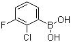 2-氯-3-氟苯硼酸分子结构 (CAS 871329-52-1)