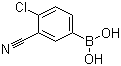 structure of CAS# 871332-95-5, 4-Chloro-3-cyanophenylboronic acid