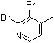 2,3-二溴-4-甲基吡啶分子结构 (CAS 871483-22-6)