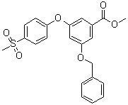 CAS 登录号：871656-49-4, 3-[(苯基甲基)氧基]-5-[4-(甲基磺酰基)苯氧基]苯甲酸甲酯