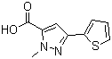 structure of CAS# 871825-56-8, 2-甲基-5-(噻吩-2-基)-2H-吡唑-3-甲酸
