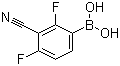 (3-氰基-2,4-二氟苯基)硼酸分子结构 (CAS 871940-31-7)