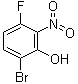 structure of CAS# 872363-59-2, 6-Bromo-3-fluoro-2-nitrophenol
