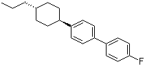 反式-4-(4-丙基环己基)-4'-氟联苯分子结构 (CAS 87260-24-0)