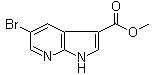 5-溴-1H-吡咯并[2,3-b]吡啶-3-羧酸甲酯分子结构 (CAS 872619-43-7)