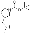 3-[(甲基氨基)甲基]-1-吡咯烷甲酸叔丁酯分子结构 (CAS 872716-75-1)