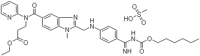 达比加群酯甲磺酸盐分子结构 (CAS 872728-81-9)