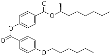 structure of CAS# 87321-20-8, 4-(4-己氧基苯甲酰氧基)苯甲酸-S-(+)-2-辛酯