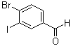 4-溴-3-碘苯甲醛分子结构 (CAS 873387-81-6)