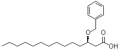 CAS # 87357-67-3, (R)-3-Benzyloxymyristic acid, (3R)-3-(Phenylmethoxy)tetradecanoic acid, (R)-3-(Benzyloxy)tetradecanoic acid