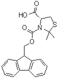 (4R)-2,2-二甲基-3,4-噻唑烷二甲酸 3-(9H-芴-9-基甲基)酯分子结构 (CAS 873842-06-9)