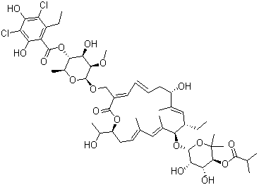 非达霉素分子结构 (CAS 873857-62-6)