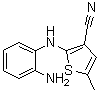 2-(2-氨基苯胺基)-5-甲基噻吩-3-甲腈分子结构 (CAS 873895-41-1)