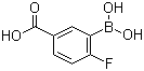 5-羧基-2-氟苯硼酸分子结构 (CAS 874219-59-7)