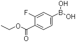 4-(乙氧羰基)-3-氟苯硼酸分子结构 (CAS 874288-38-7)