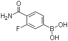 structure of CAS# 874288-39-8, 4-Carbamoyl-3-fluorophenylboronic acid