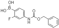 structure of CAS# 874290-59-2, (4-硼酸基-3-氟苯基)氨基甲酸苄酯