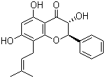 CAS 登录号：87440-56-0, 鳞叶甘草素 B, (2R-反式)-2,3-二氢-3,5,7-三羟基-6-(3-甲基-2-丁烯基)-2-苯基-4H-1-苯并吡喃-4-酮