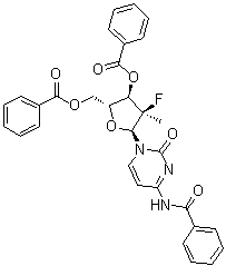CAS # 874638-94-5, N-[1-[(2R)-3,5-Di-O-benzoyl-2-deoxy-2-fluoro-2-methyl-alpha-D-erythro-pentofuranosyl]-1,2-dihydro-2-oxo-4-pyrimidinyl]benzamide