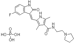 Toceranib 磷酸盐分子结构 (CAS 874819-74-6)