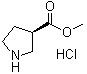 structure of CAS# 874964-22-4, Methyl (3R)-3-pyrrolidinecarboxylate hydrochloride