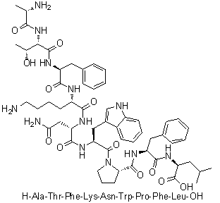 CAS # 875429-22-4, L-Alanyl-L-threonyl-L-phenylalanyl-L-lysyl-L-asparaginyl-L-tryptophyl-L-prolyl-L-phenylalanyl-L-leucine