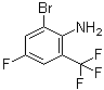 2-溴-4-氟-6-(三氟甲基)苯胺分子结构 (CAS 875664-27-0)