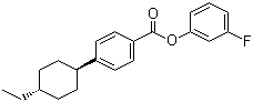 structure of CAS# 87592-58-3, 4'-反式-乙基环己基苯甲酸 3-氟苯酯