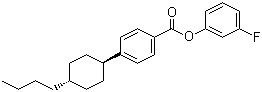 structure of CAS# 87592-62-9, 3-Fluorophenyl 4'-trans-butylcyclohexylbenzoate