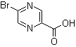 5-溴-2-吡嗪甲酸分子结构 (CAS 876161-05-6)