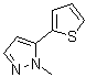 1-甲基-5-(2-噻吩基)-1H-吡唑分子结构 (CAS 876316-68-6)