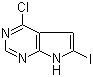 4-氯-6-碘-7H-吡咯并[2,3-d]嘧啶分子结构 (CAS 876343-10-1)