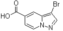 structure of CAS# 876379-79-2, 3-溴吡唑并[1,5-a]吡啶-5-羧酸