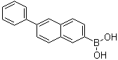 (2-苯基萘-6-基)硼酸分子结构 (CAS 876442-90-9)