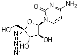 4-氨基-1-(4-C-叠氮基-beta-D-呋喃阿拉伯糖基)-2(1H)-嘧啶酮分子结构 (CAS 876708-03-1)