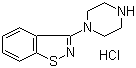 3-(1-哌嗪基)-1,2-苯并异噻唑盐酸盐分子结构 (CAS 87691-88-1)