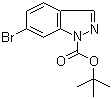 structure of CAS# 877264-77-2, 6-溴-1H-吲唑-1-羧酸叔丁酯
