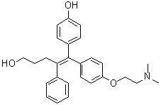(deltaZ)-delta-[[4-[2-(二甲基氨基)乙氧基]苯基](4-羟基苯基)亚甲基]苯丁醇分子结构 (CAS 877387-37-6)