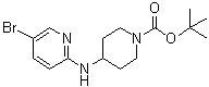4-[(5-溴吡啶-2-基)氨基]哌啶-1-羧酸叔丁酯分子结构 (CAS 877399-24-1)