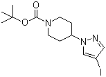 4-(4-碘-1H-吡唑-1-基)-1-哌啶羧酸叔丁酯分子结构 (CAS 877399-73-0)