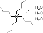 四丁基氟化铵三水合物分子结构 (CAS 87749-50-6)