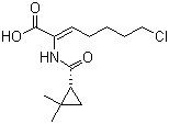 7-氯-2-[[[(1S)-2,2-二甲基环丙基]羰基]氨基]-2-庚烯酸分子结构 (CAS 877674-77-6)