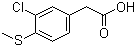 structure of CAS# 87776-75-8, 3-Chloro-4-(methylthio)phenylacetic acid