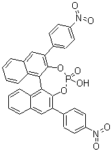 (11bS)-4-羟基-2,6-二(4-硝基苯基)-二萘并[2,1-d:1',2'-f][1,3,2]二氧杂磷杂卓 4-氧化物分子结构 (CAS 878111-16-1)